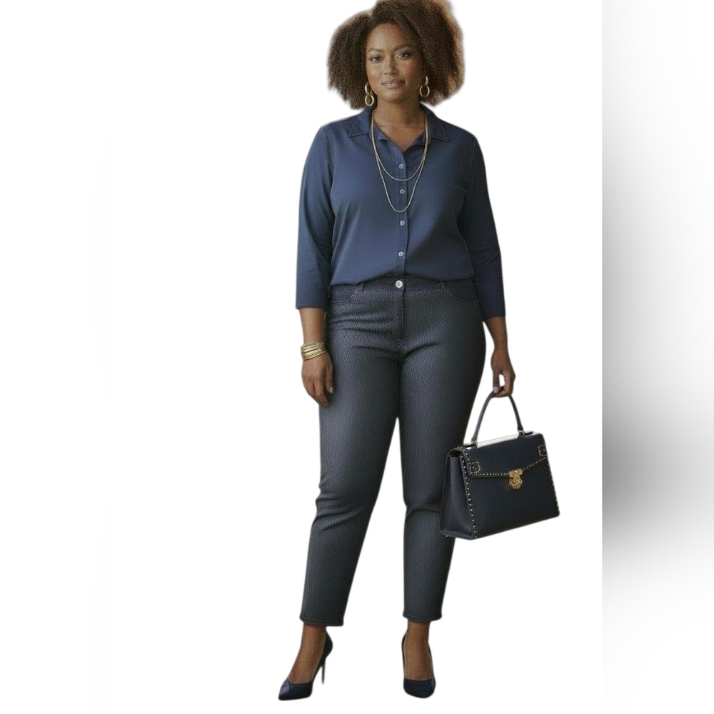 Chico's Ponte Faux-Pocket Elastic Waist Pants